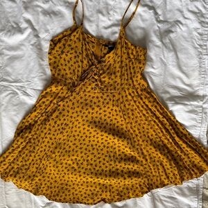 Forever 21 Mustard Yellow Floral Sundress